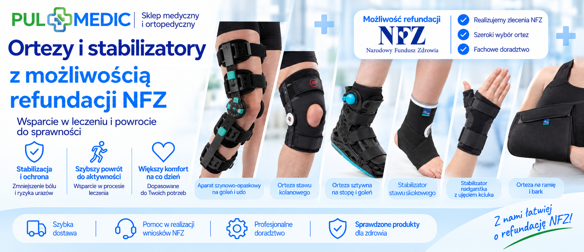 Refundacja NFZ - ortezy i stabilizatory